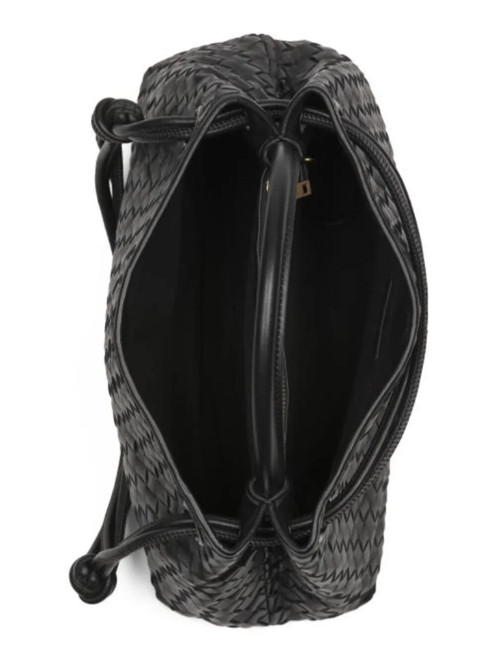 WALTER BAKER Leather Hazel Hand Woven Multi Compartment Tote With Straps